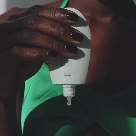 CBD water based lube in bottle